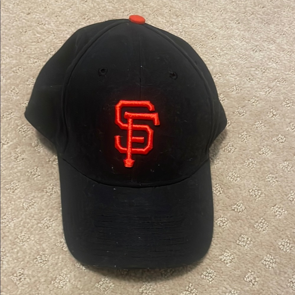 Black Cap with Red Embroidery